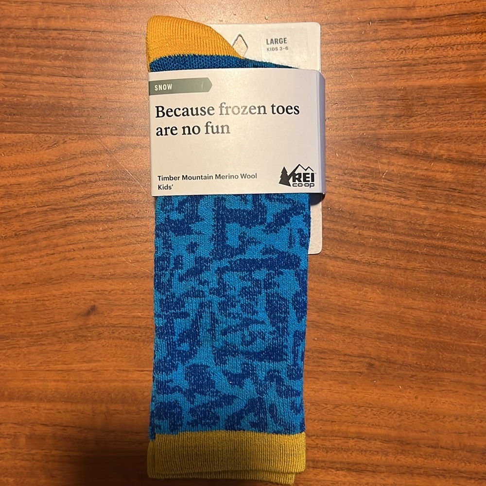 (NEW) REI Timber Mountain Merino Wool Snow Socks - Kids'